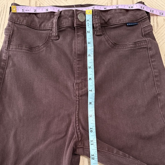 CELLO Womens Size 1 High Waist Flare Jeans Brown Denim Pants Y2K Style - Picture 7 of 10